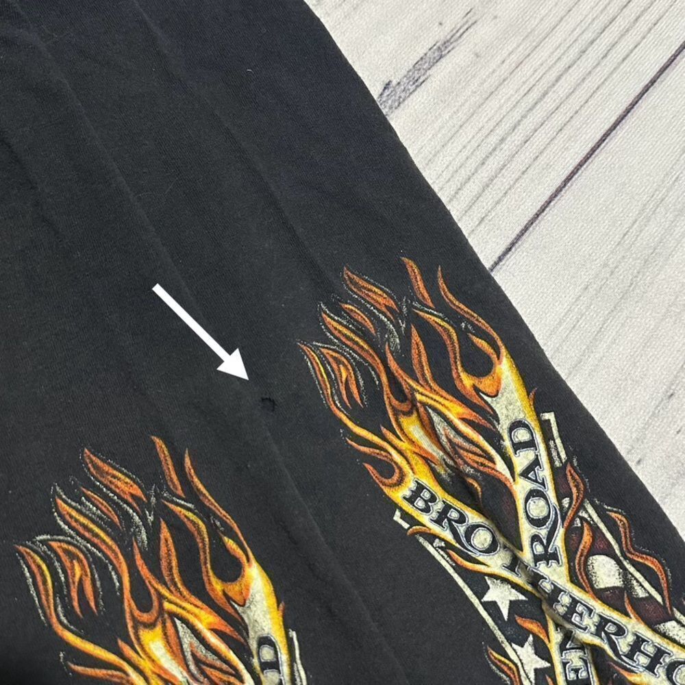 Vintage Harley Davidson LS‎ Shirt Cocoa Beach Men 2XL Made In USA Flames - Picture 6 of 6
